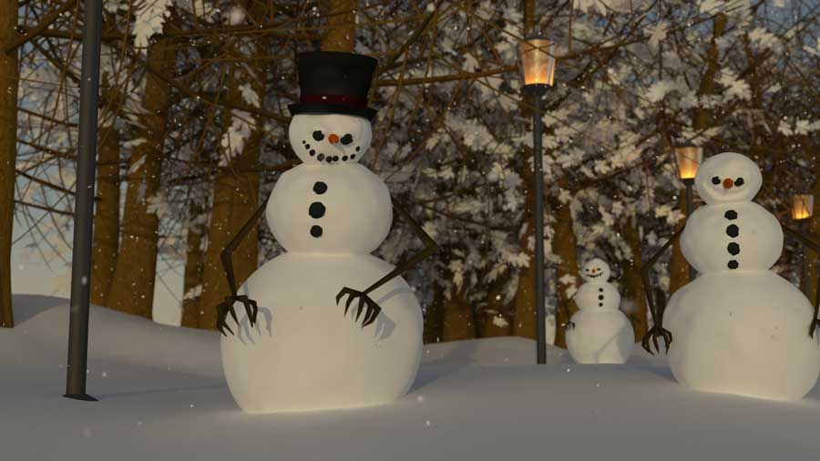 Evil Snowmen Rendered Image 3